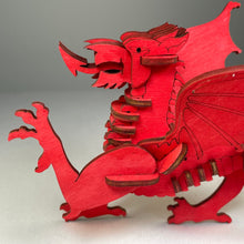 Load image into Gallery viewer, Welsh Dragon Puzzle Kit - Flatpack Model Kit By Curious Rabbit ® - ModelBricks