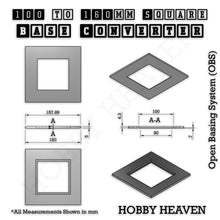 Load image into Gallery viewer, Square to Square Bases Size Converters 3d Print Full Range - ModelBricks