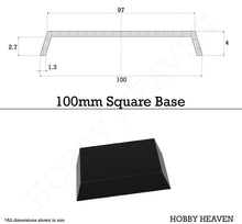 Load image into Gallery viewer, 100mm Square Plain Plastic Bases - ModelBricks