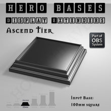 Load image into Gallery viewer, Hero Bases Display Extenders | Squares and Rectangles | Convert Gaming Bases to Display Bases & Plinths - ModelBricks