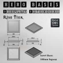 Load image into Gallery viewer, Hero Bases Display Extenders | Squares and Rectangles | Convert Gaming Bases to Display Bases & Plinths - ModelBricks
