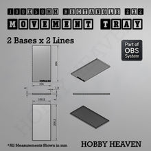 Load image into Gallery viewer, Rectangle Movement Trays | Cavalry & Monsters | 50×25-100×60mm | OBS System - ModelBricks