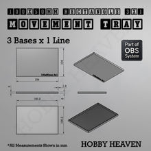 Load image into Gallery viewer, Rectangle Movement Trays | Cavalry & Monsters | 50×25-100×60mm | OBS System - ModelBricks