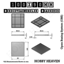 Load image into Gallery viewer, Rectangle Bases Range Sizes - 75x30mm to 125x40mm Medium Sizes 3d Print Full Range Tabletop Games - ModelBricks