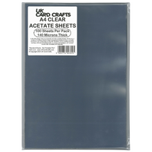 Load image into Gallery viewer, 100 x A4 Clear Acetate Sheets – 140 Micron Transparent Film for Craft, Covers & Displays - ModelBricks