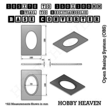 Load image into Gallery viewer, Wargaming Oval to Rectangle Base Converters โ Tabletop Games | 3D Printed Tabletop Accessories - ModelBricks