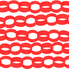 Load image into Gallery viewer, Christmas Red Paper Chain Strips. 5 Meters / 16 Feet Long. Party Decorations - ModelBricks