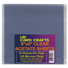 Load image into Gallery viewer, 10 x 6"x6" Clear Acetate Sheets – 140 Micron Transparent Craft Film for Cards, OHP & Scrapbooking - ModelBricks