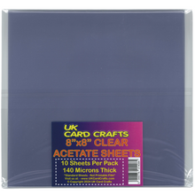 Load image into Gallery viewer, 10 x 8"x8" Clear Acetate Sheets – 140 Micron Transparent Film for Crafts, Cards & OHP - ModelBricks
