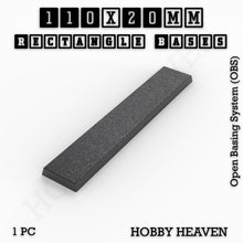 Load image into Gallery viewer, Rectangle Bases Range Sizes - 75x30mm to 125x40mm Medium Sizes 3d Print Full Range Tabletop Games - ModelBricks