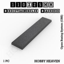 Load image into Gallery viewer, Rectangle Bases Range Sizes - 75x30mm to 125x40mm Medium Sizes 3d Print Full Range Tabletop Games - ModelBricks