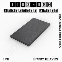 Load image into Gallery viewer, Rectangle Bases Range Sizes - 75x30mm to 125x40mm Medium Sizes 3d Print Full Range Tabletop Games - ModelBricks