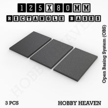Load image into Gallery viewer, Rectangle Bases Range Sizes - 125x50mm to 200x175mm Large Sizes 3d Print Full Range Tabletop Games - ModelBricks