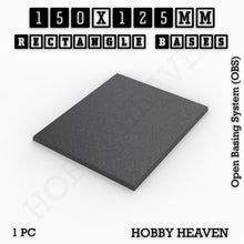 Load image into Gallery viewer, Rectangle Bases Range Sizes - 125x50mm to 200x175mm Large Sizes 3d Print Full Range Tabletop Games - ModelBricks