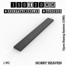 Load image into Gallery viewer, Rectangle Bases Range Sizes - 125x50mm to 200x175mm Large Sizes 3d Print Full Range Tabletop Games - ModelBricks