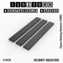 Load image into Gallery viewer, Rectangle Bases Range Sizes - 125x50mm to 200x175mm Large Sizes 3d Print Full Range Tabletop Games - ModelBricks