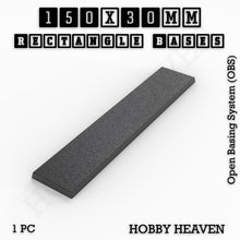 Load image into Gallery viewer, Rectangle Bases Range Sizes - 125x50mm to 200x175mm Large Sizes 3d Print Full Range Tabletop Games - ModelBricks