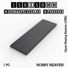 Load image into Gallery viewer, Rectangle Bases Range Sizes - 125x50mm to 200x175mm Large Sizes 3d Print Full Range Tabletop Games - ModelBricks