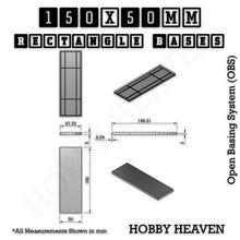 Load image into Gallery viewer, Rectangle Bases Range Sizes - 125x50mm to 200x175mm Large Sizes 3d Print Full Range Tabletop Games - ModelBricks