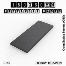Load image into Gallery viewer, Rectangle Bases Range Sizes - 125x50mm to 200x175mm Large Sizes 3d Print Full Range Tabletop Games - ModelBricks