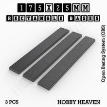 Load image into Gallery viewer, Rectangle Bases Range Sizes - 125x50mm to 200x175mm Large Sizes 3d Print Full Range Tabletop Games - ModelBricks