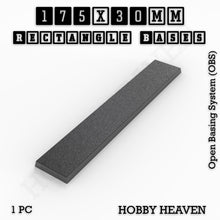 Load image into Gallery viewer, Rectangle Bases Range Sizes - 125x50mm to 200x175mm Large Sizes 3d Print Full Range Tabletop Games - ModelBricks