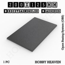 Load image into Gallery viewer, Rectangle Bases Range Sizes - 125x50mm to 200x175mm Large Sizes 3d Print Full Range Tabletop Games - ModelBricks