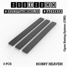 Load image into Gallery viewer, Rectangle Bases Range Sizes - 125x50mm to 200x175mm Large Sizes 3d Print Full Range Tabletop Games - ModelBricks