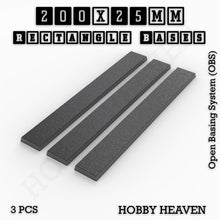 Load image into Gallery viewer, Rectangle Bases Range Sizes - 125x50mm to 200x175mm Large Sizes 3d Print Full Range Tabletop Games - ModelBricks