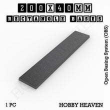 Load image into Gallery viewer, Rectangle Bases Range Sizes - 125x50mm to 200x175mm Large Sizes 3d Print Full Range Tabletop Games - ModelBricks