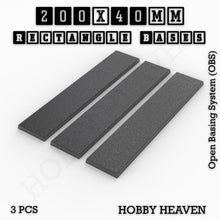 Load image into Gallery viewer, Rectangle Bases Range Sizes - 125x50mm to 200x175mm Large Sizes 3d Print Full Range Tabletop Games - ModelBricks