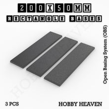 Load image into Gallery viewer, Rectangle Bases Range Sizes - 125x50mm to 200x175mm Large Sizes 3d Print Full Range Tabletop Games - ModelBricks