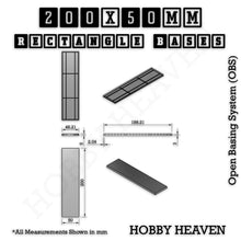 Load image into Gallery viewer, Rectangle Bases Range Sizes - 125x50mm to 200x175mm Large Sizes 3d Print Full Range Tabletop Games - ModelBricks