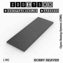 Load image into Gallery viewer, Rectangle Bases Range Sizes - 125x50mm to 200x175mm Large Sizes 3d Print Full Range Tabletop Games - ModelBricks