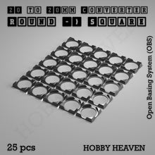 Load image into Gallery viewer, Round to Square Bases Shape and Size Converters 3d Print Full Range - ModelBricks