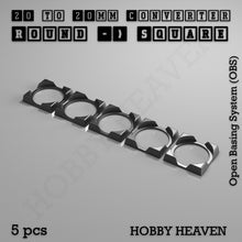 Load image into Gallery viewer, Round to Square Bases Shape and Size Converters 3d Print Full Range - ModelBricks