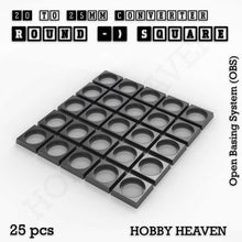 Load image into Gallery viewer, Round to Square Bases Shape and Size Converters 3d Print Full Range - ModelBricks