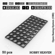 Load image into Gallery viewer, Round to Square Bases Shape and Size Converters 3d Print Full Range - ModelBricks