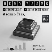 Load image into Gallery viewer, Hero Bases Display Extenders | Squares and Rectangles | Convert Gaming Bases to Display Bases & Plinths - ModelBricks