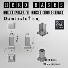 Load image into Gallery viewer, Hero Bases Display Extenders | Squares and Rectangles | Convert Gaming Bases to Display Bases & Plinths - ModelBricks