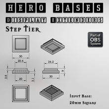 Load image into Gallery viewer, Hero Bases Display Extenders | Squares and Rectangles | Convert Gaming Bases to Display Bases & Plinths - ModelBricks