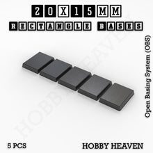 Load image into Gallery viewer, Rectangle Bases Range Sizes - 20x15mm to 75x25mm Small Sizes 3d Print Full Range Tabletop Games - ModelBricks