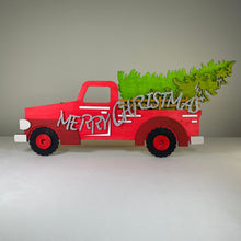 Load image into Gallery viewer, Merry Christmas Truck Tree Sign - Handmade Ornament by Curious Rabbit ® - ModelBricks