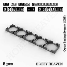 Load image into Gallery viewer, Round to Square Bases Shape and Size Converters 3d Print Full Range - ModelBricks