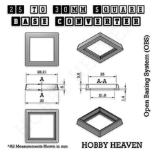 Load image into Gallery viewer, Square to Square Bases Size Converters 3d Print Full Range - ModelBricks