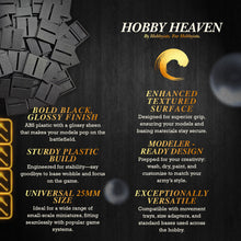 Load image into Gallery viewer, 25mm Square Parallel Slotted Plastic Bases - ModelBricks