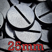 Load image into Gallery viewer, 25mm Round Slotted Bases for Wargaming Miniatures | Durable Plastic | Compatible with Popular Tabletop Games - ModelBricks