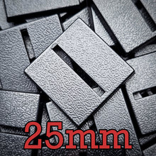 Load image into Gallery viewer, 25mm Square Parallel Slotted Plastic Bases - ModelBricks