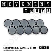 Load image into Gallery viewer, 25mm Movement Trays for Tabletop Games | Waargaming | Full Range - ModelBricks