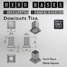 Load image into Gallery viewer, Hero Bases Display Extenders | Squares and Rectangles | Convert Gaming Bases to Display Bases & Plinths - ModelBricks